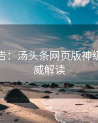高能警告：汤头条网页版神级操作权威解读