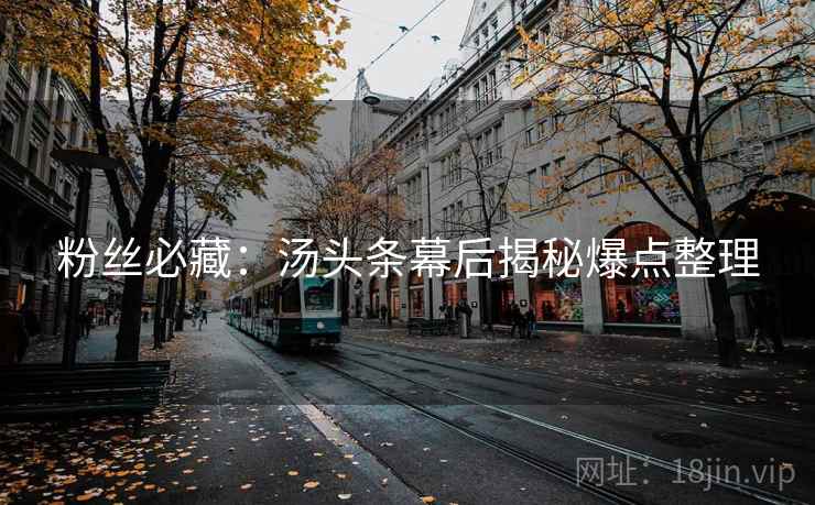 粉丝必藏：汤头条幕后揭秘爆点整理