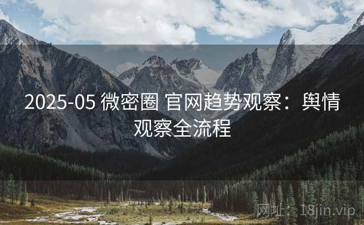 2025-05 微密圈 官网趋势观察：舆情观察全流程
