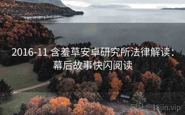 2016-11 含羞草安卓研究所法律解读：幕后故事快闪阅读
